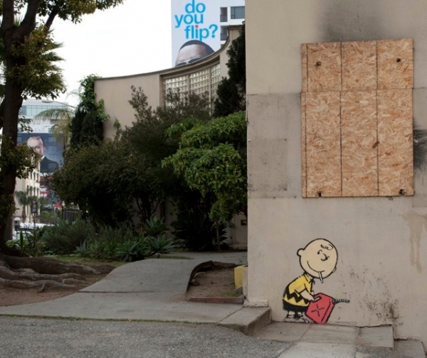 Banksy - Mischievous Charlie Brown
